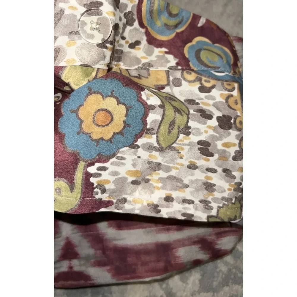 POTTERY BARN Organic Cotton Pair STANDARD PILLOW SHAMS maroon Orange Green Brown